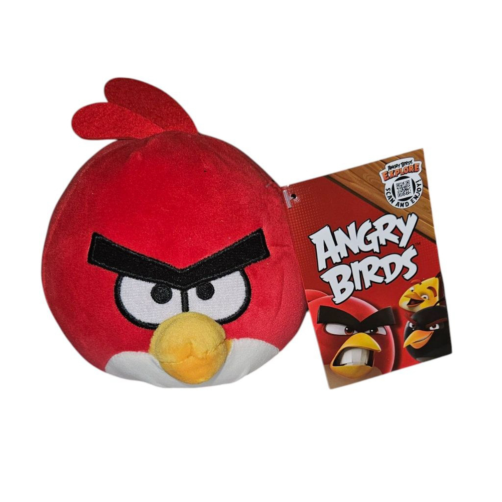 Angry Birds Red Stuffed Animal Plush Toy One Size 5" Red Black